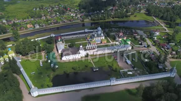 在蒂克文设想修道院空中视频俄罗斯列宁格勒地区视频的预览图