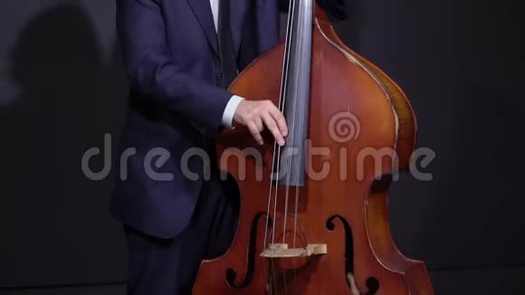 他在演奏中提琴小提琴男演奏音乐舞台音乐会上的音乐家视频的预览图