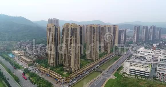 中国城市的睡眠区中国现代美丽城市视频的预览图