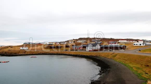 冰岛DjApivogur美丽的小村庄渔夫海港视频的预览图