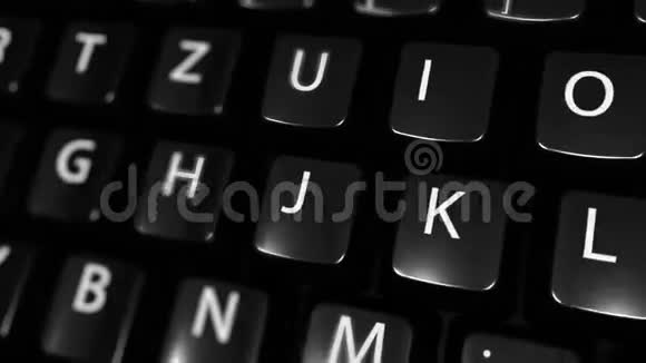 定制移动运动的电脑键盘按钮与文字和图标视频的预览图