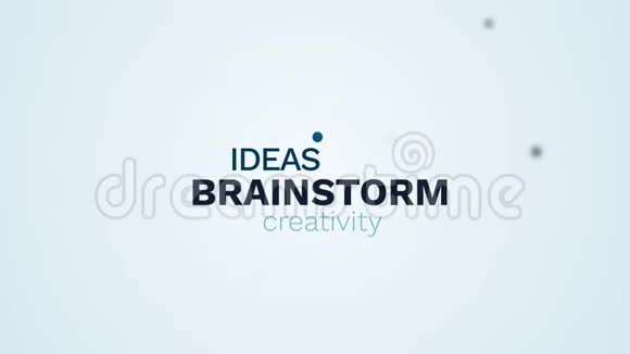 头脑创意创意合作商业团队合作笔记分析沟通设计动画云视频的预览图