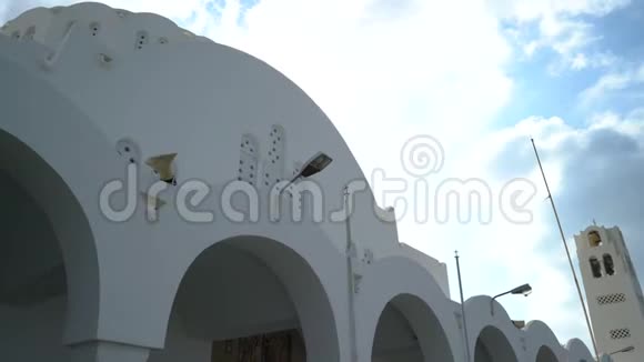 圣托里尼岛的东正教大都会教堂视频的预览图