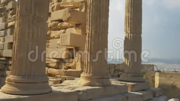 希腊雅典的柱视频的预览图