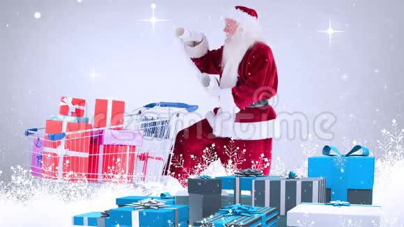 圣诞老人读遗愿书加上下雪视频的预览图