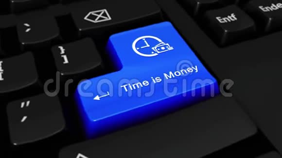 379时间是计算机键盘按钮上的金钱圆运动视频的预览图
