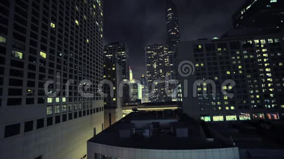 芝加哥之夜时间芝加哥伊利诺伊州美国视频的预览图