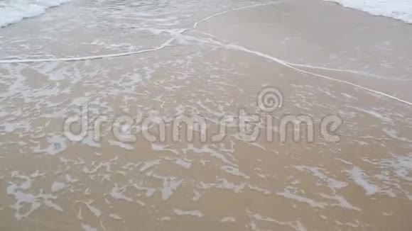 沙滩上柔和的波浪视频的预览图