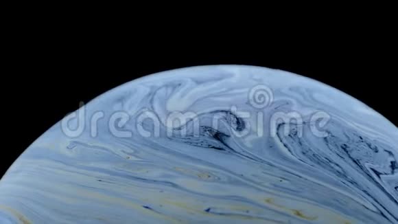 蓝色气泡来自化学温度和水的影响模拟地球上的天气视频的预览图
