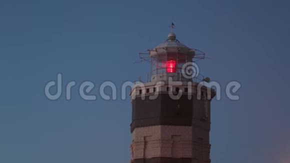 灯塔关闭夜景红色灯光视频的预览图