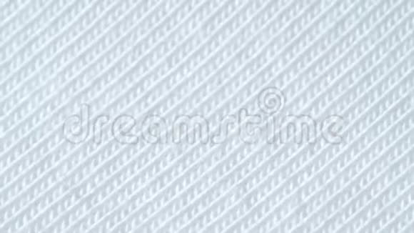纺织背景白色棉莱卡织物与球衣支架结构视频的预览图