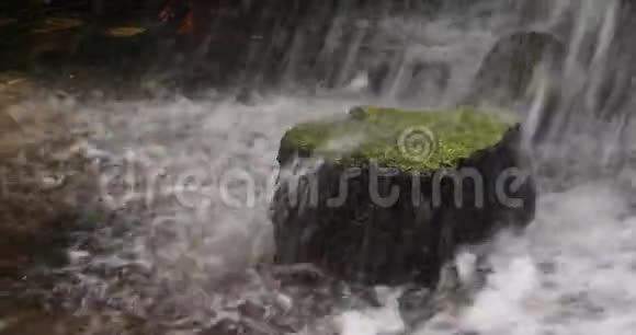 瀑布环线下的青苔岩视频的预览图