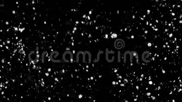 降雪与透明阿尔法循环动画背景视频的预览图