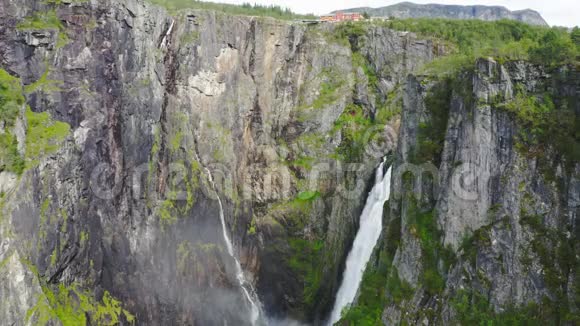 空中飞行福林斯福森瀑布挪威霍达兰视频的预览图