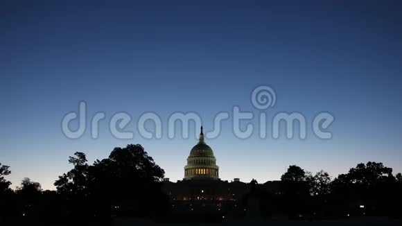 华盛顿特区国会大厦日出广景视频的预览图