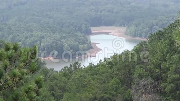 乔治亚州卡特湖俯瞰下卡特湖美景视频的预览图
