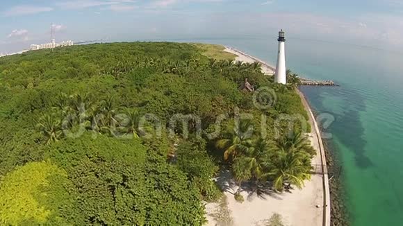 佛罗里达海岸线和灯塔地理景观视频的预览图