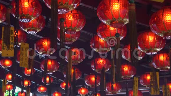 中国寺庙红灯笼的电影视频的预览图