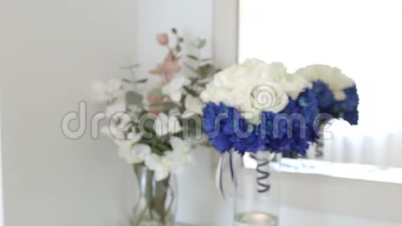 新鲜鲜花的高清气味婚礼新娘花束结婚花视频的预览图