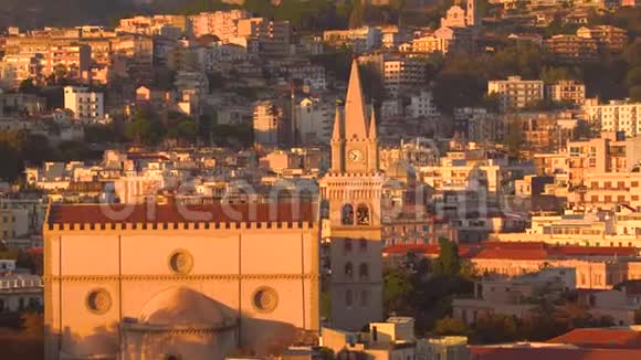 梅西纳意大利2018年11月06日全景的城市和多莫迪梅西纳或梅西纳大教堂在西西里视频的预览图