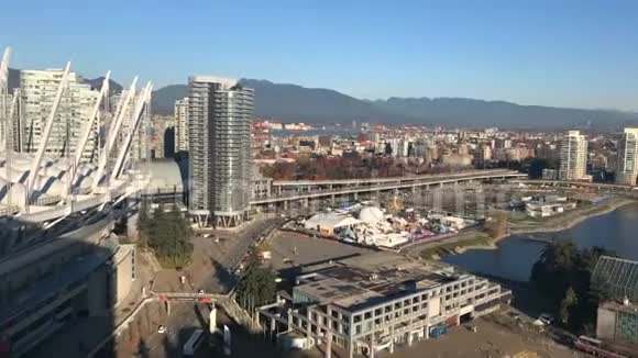鸟瞰时代现代城市景观加拿大温哥华2018年11月视频的预览图