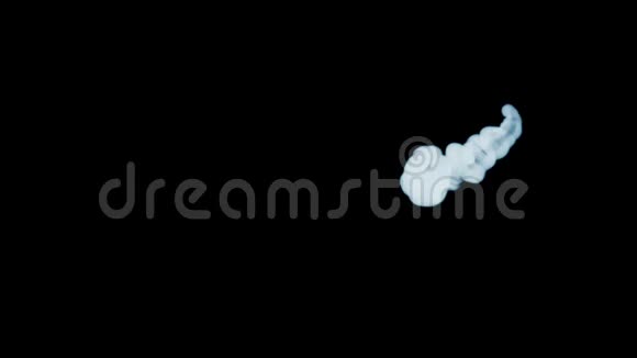 美丽的烟雾在黑色背景上的三维动画以获得烟雾的视觉效果第31版视频的预览图