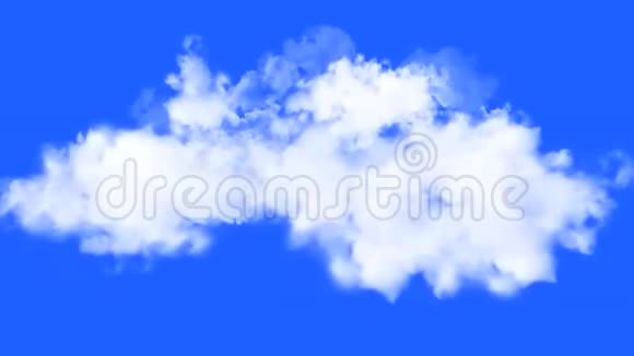 美丽的飞翔在云层中过渡到纯白色的背景视频的预览图
