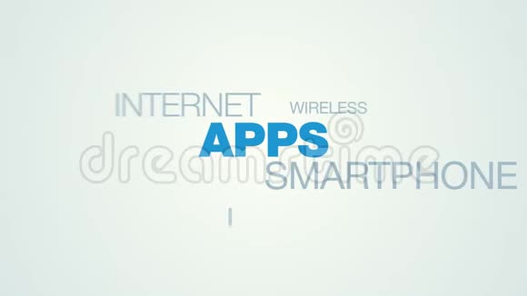 智能手机互联网通信技术软件商务连接移动设计平板电脑动画字云视频的预览图