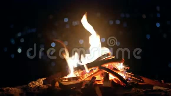 篝火之夜的博肯风景视频的预览图