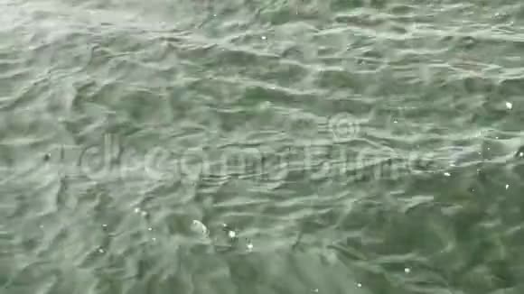近景湖看或海洋水面波浪表面视频的预览图