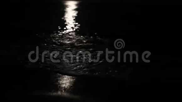 夜晚在海上的月光视频的预览图