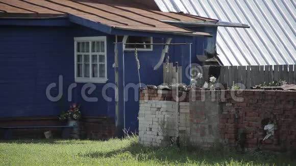 村里的蓝色房子视频的预览图