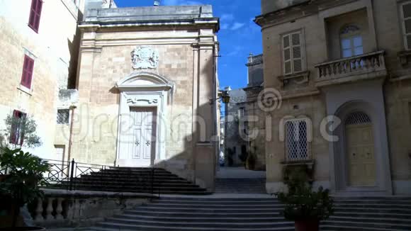 马耳他地中海岛屿维托利亚墓地教堂视频的预览图