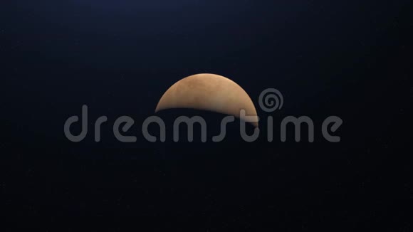 金星表面在外层空间的轨道上旋转动画金星美丽的旋转球体视频的预览图