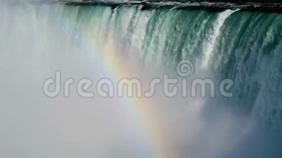 尼亚加拉大瀑布带彩虹的马鞋视频的预览图