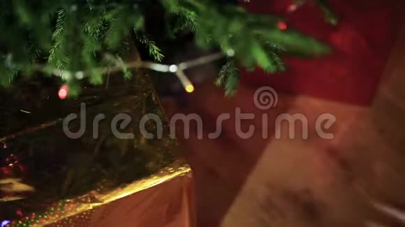 戴着花环的圣诞礼物视频的预览图