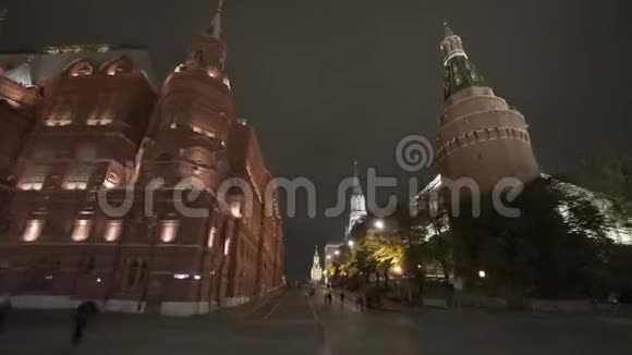 克里姆林宫红场正值莫斯科市时间推移过度视频的预览图