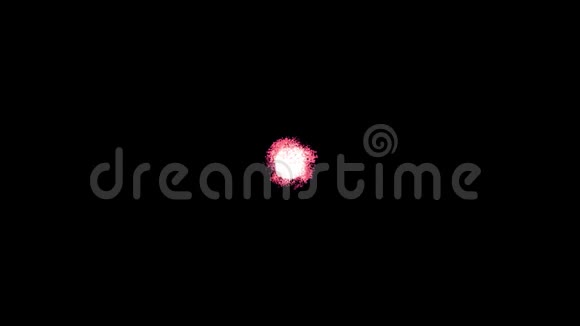 发光点球体的抽象动画动画圆形的波克斑点在黑色上旋转和接近视频的预览图