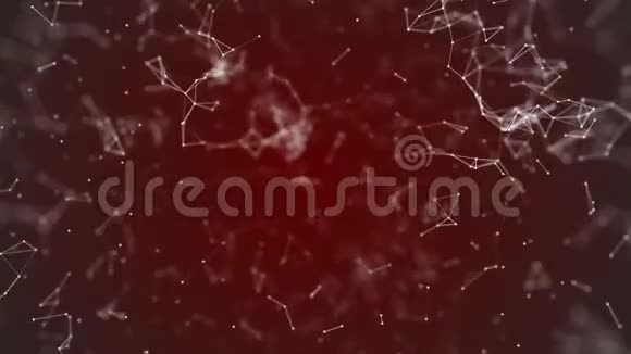 大数据可视化抽象纳米技术栗色丛背景网状纳米技术全球网络视频的预览图