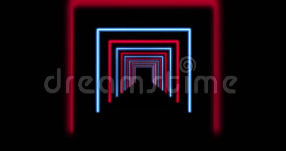 用4k型光线照射霓虹灯隧道视频的预览图