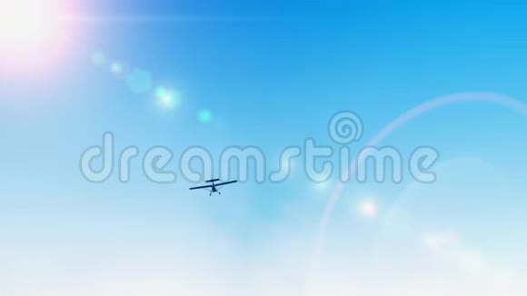 小型运动飞机空中飞行超轻型飞机视频的预览图