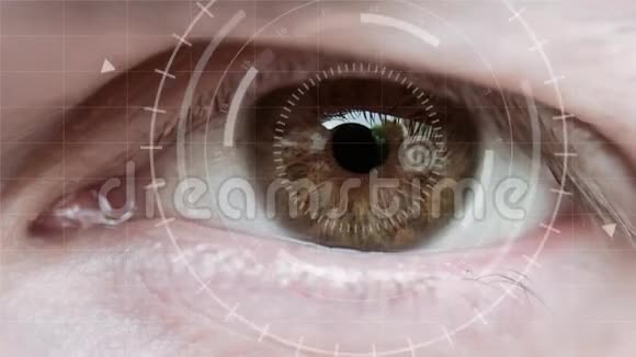 人眼和抽象的高科技圈视频的预览图