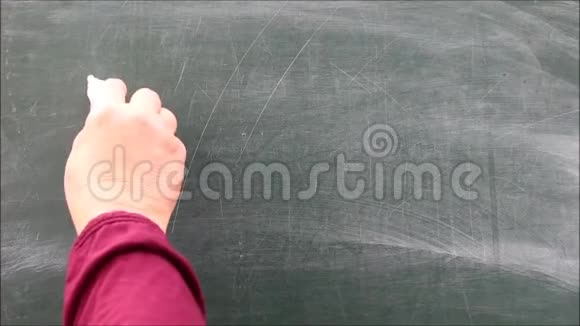 女性手在黑板上书写第一个二项式视频的预览图