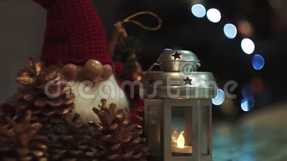 圣诞灯灯一个新年背景视频的预览图