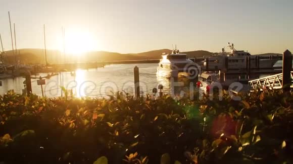 美丽的日落码头景观视频的预览图