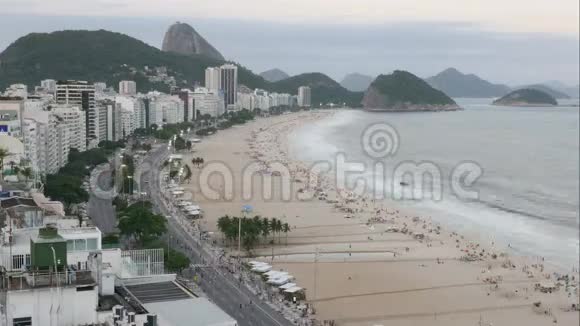 巴西里约热内卢Copacabana海滩视频的预览图