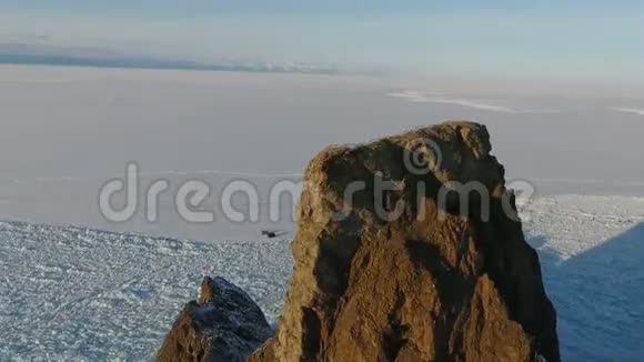 霍博伊角贝加尔湖奥尔洪岛北部点俄罗斯视频的预览图