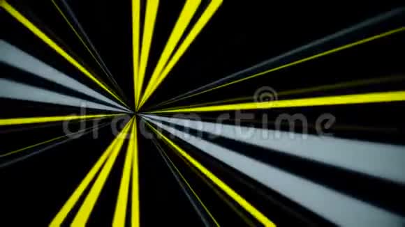 旋转黄白灰霓虹等射线的抽象动画未来主义的霓虹灯视频的预览图