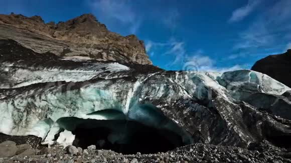 4K时间推移Eyjafjallajokull冰川EyjafjallajAkull冰岛第六大冰川位于南部视频的预览图