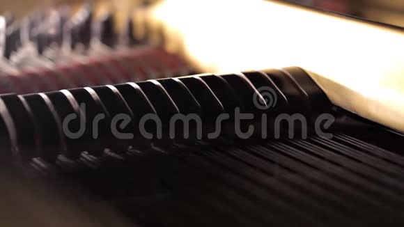 钢琴键盘和琴弦音符音乐乐器视频的预览图